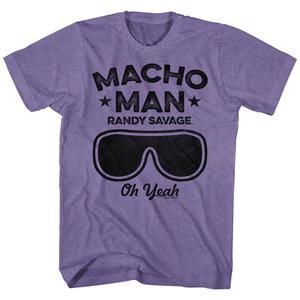 Macho Man Oh Yeah Retro Classic Purple Adult T-Shirt